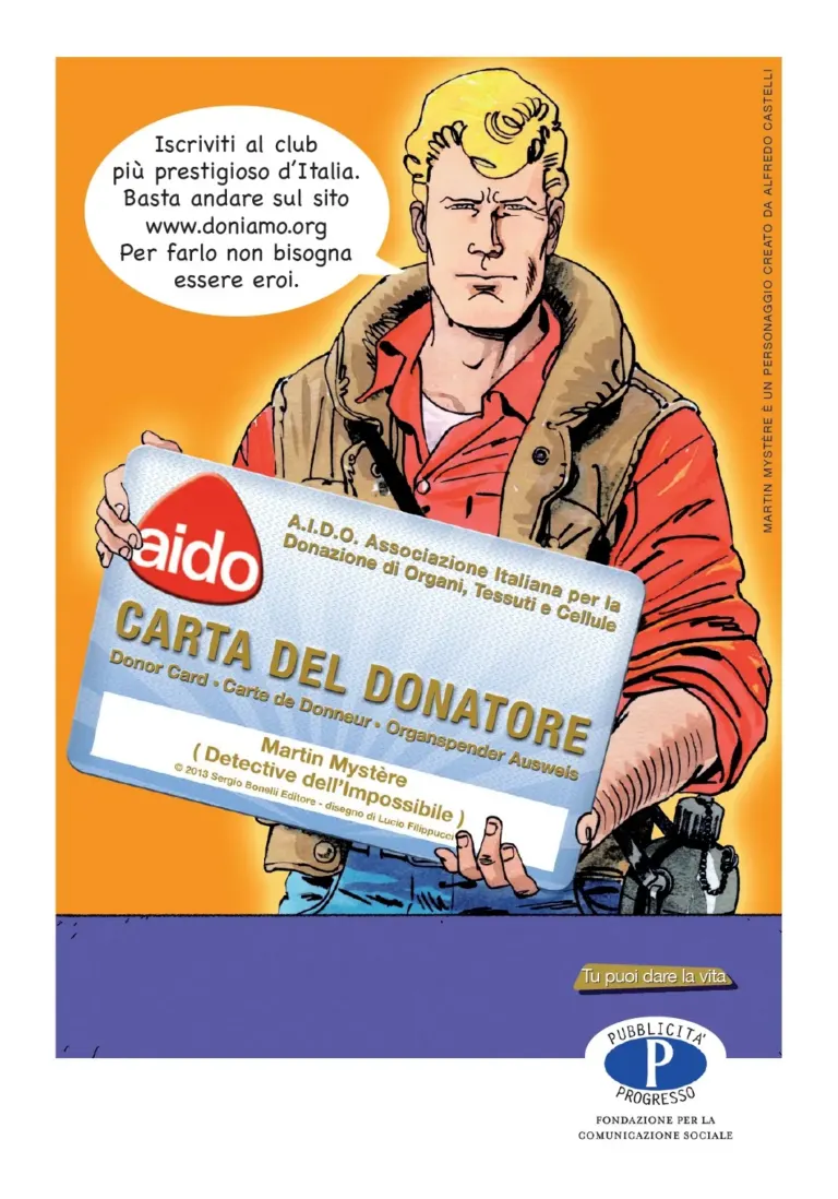 Con Pubblicità Progresso gli eroi di Bonelli chiamano ad aderire all'AIDO dalle cartoline Ambient Media — foto 5