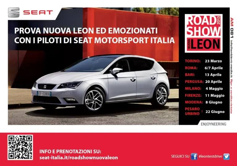 Nuova Seat Leon torna a ruggire sulle cartoline pubblicitarie Ambient Media — foto 1