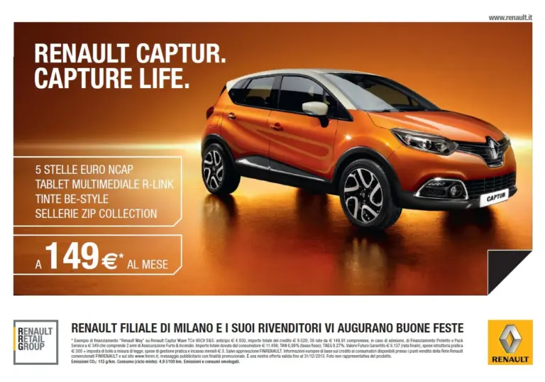 Renault augura buone feste con Captur sulle cartoline Ambient Media — foto 1