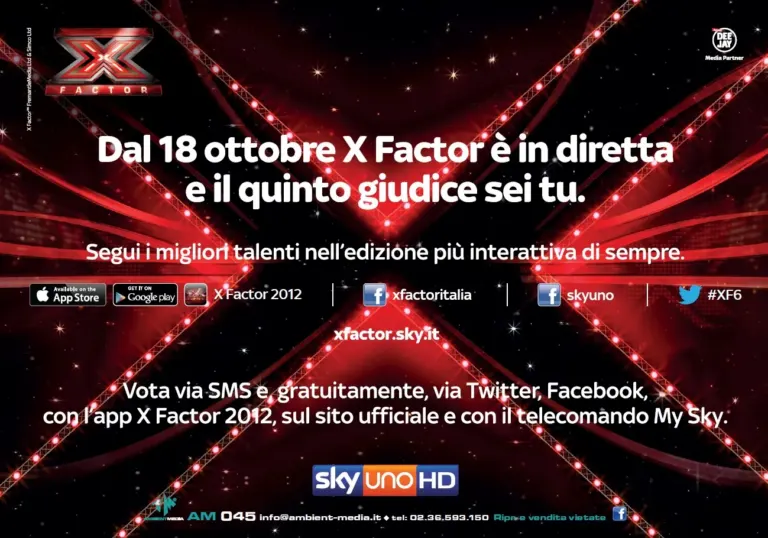 Torna X Factor, anche con le cartoline pubblicitarie Ambient Media — foto 2