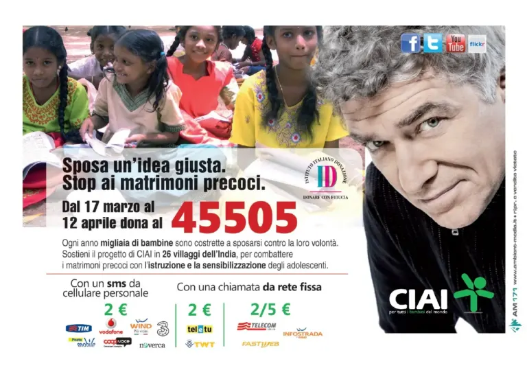 La campagna sms solidale di CIAI sulle cartoline Ambient Media — foto 2