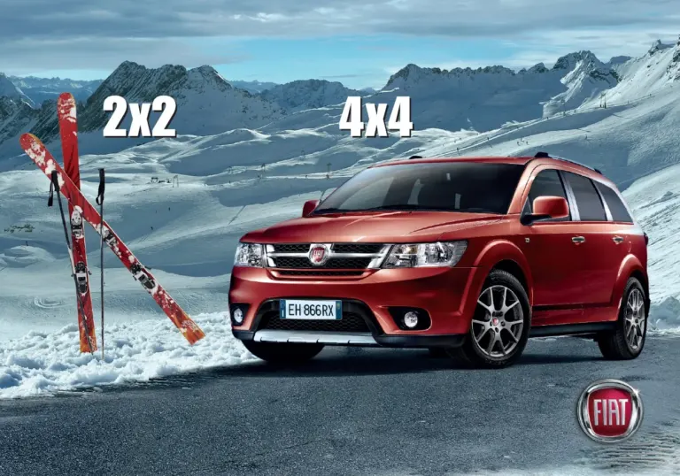 Fiat Freemont arriva sulle montagne con le cartoline pubblicitarie Ambient Media — foto 1