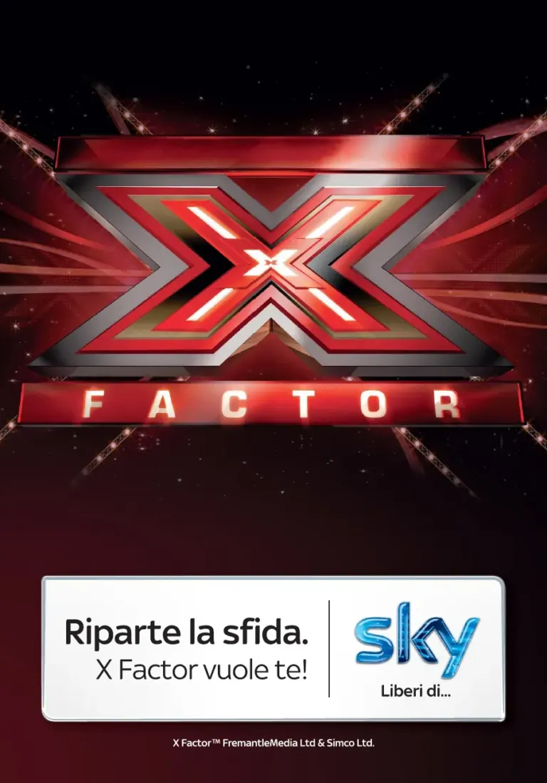 Sky comunica X Factor, Negramaro e I-Race con le cartoline pubblicitarie Ambient Media — foto 1