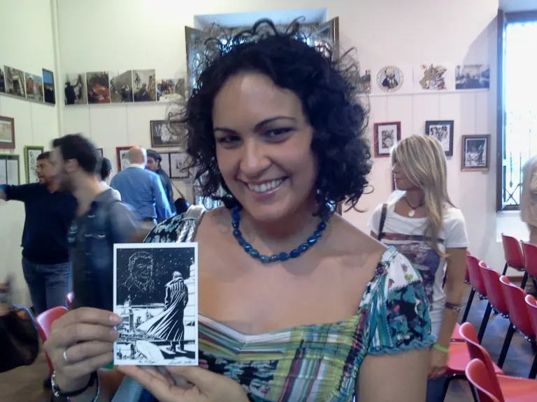 Ambient Media con le cartoline alla Mostra di Sergio Bonelli — foto 1