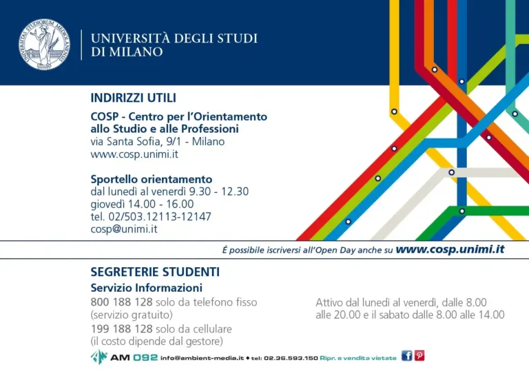 L'Open Day dell'Università degli Studi di Milano sulle cartoline Ambient Media — foto 2