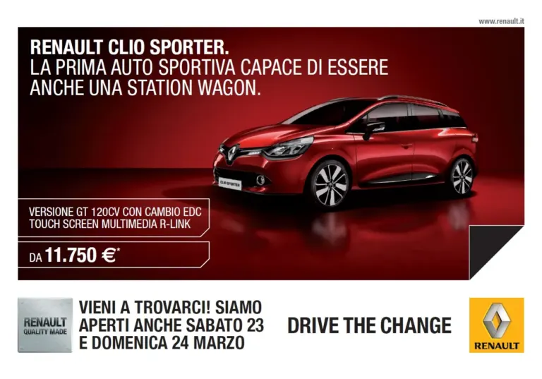Renault apre le porte alla nuova Clio Sporter con le cartoline pubblicitarie Ambient Media — foto 1