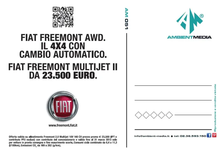 Fiat Freemont arriva sulle montagne con le cartoline pubblicitarie Ambient Media — foto 2