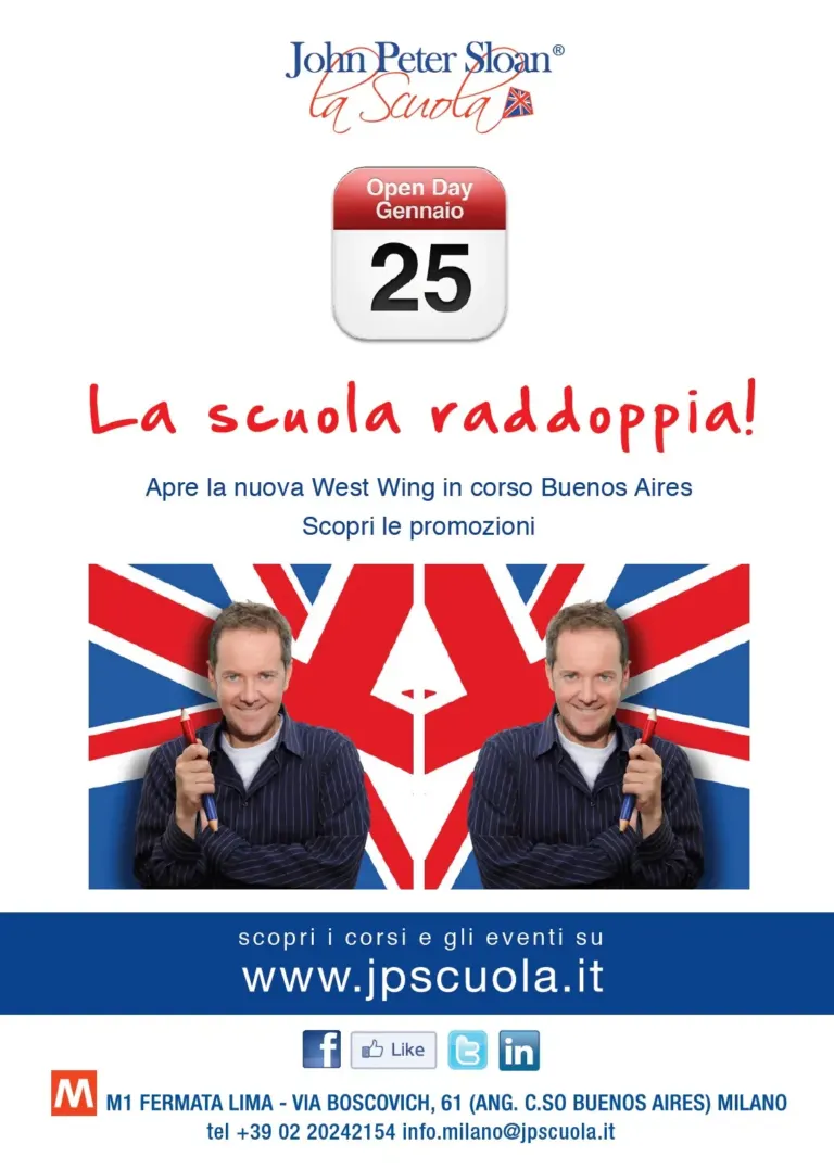 John Peter Sloan La scuola apre anche a Roma e invita all'Open Day con Ambient Media — foto 3