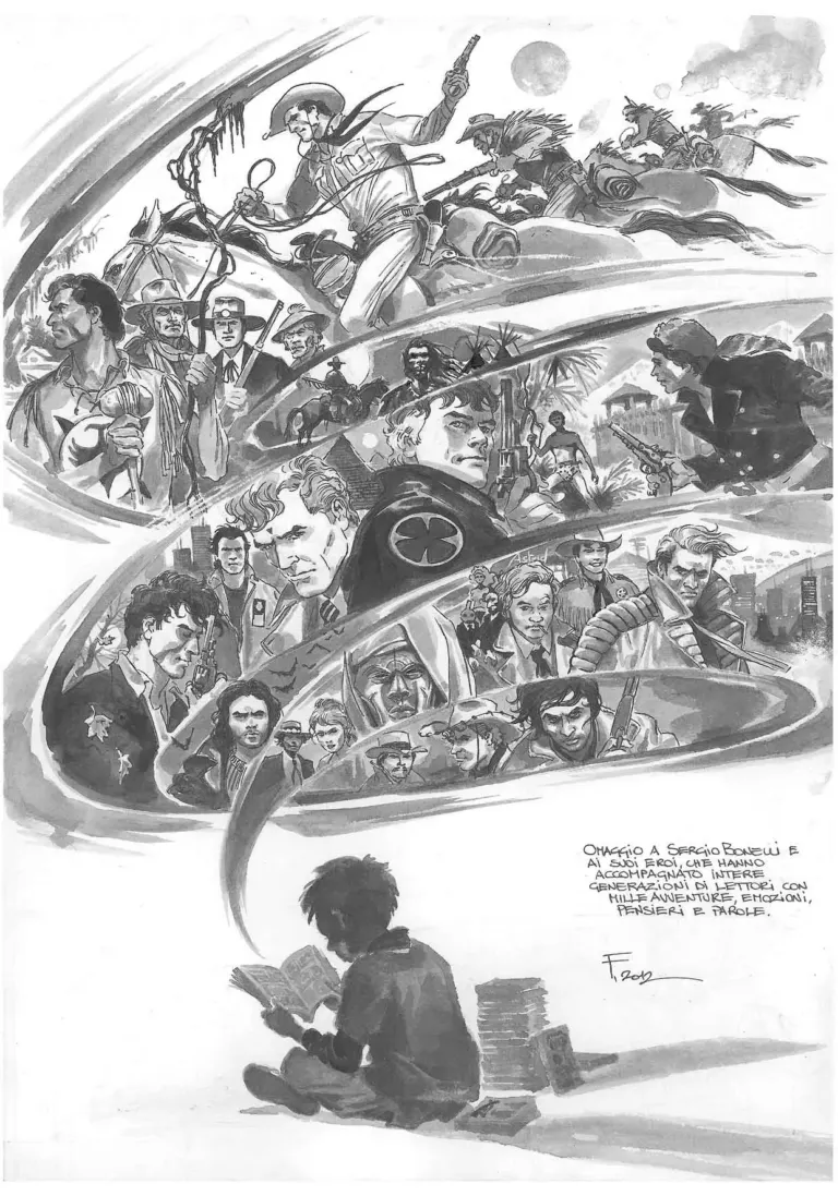 PostCardCult.com invita alla mostra Omaggio a Sergio Bonelli con le cartoline pubblicitarie Ambient Media — foto 4